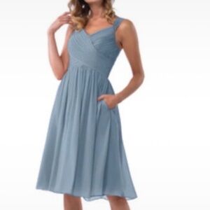 Azazie dusty blue dress size 6